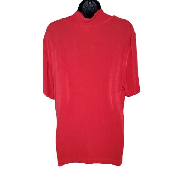 Chico's Travlers red short sleeve cardigan jacket size 3 (XL) - Picture 2 of 5